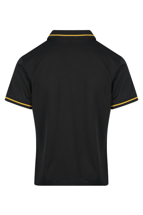 COTTESLOE MENS POLOS - BLACK/GOLD