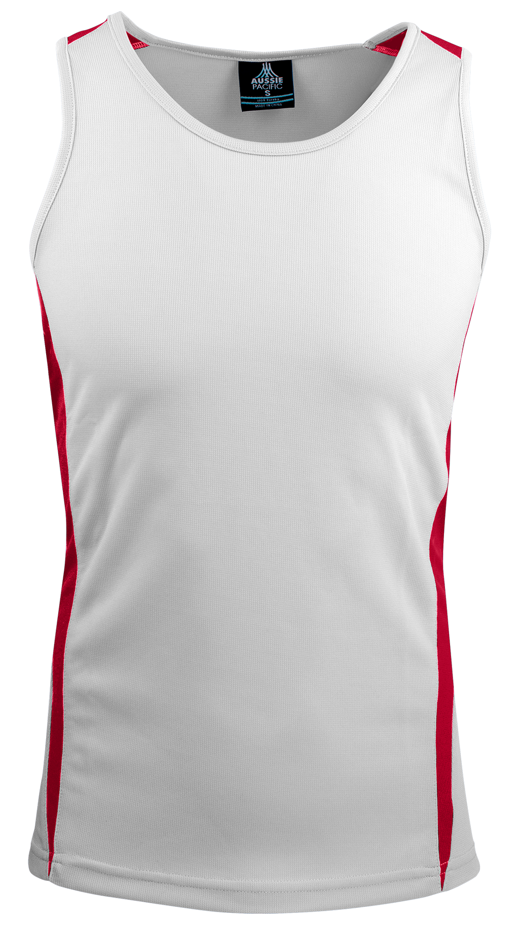 EUREKA MENS SINGLETS - WHITE/RED
