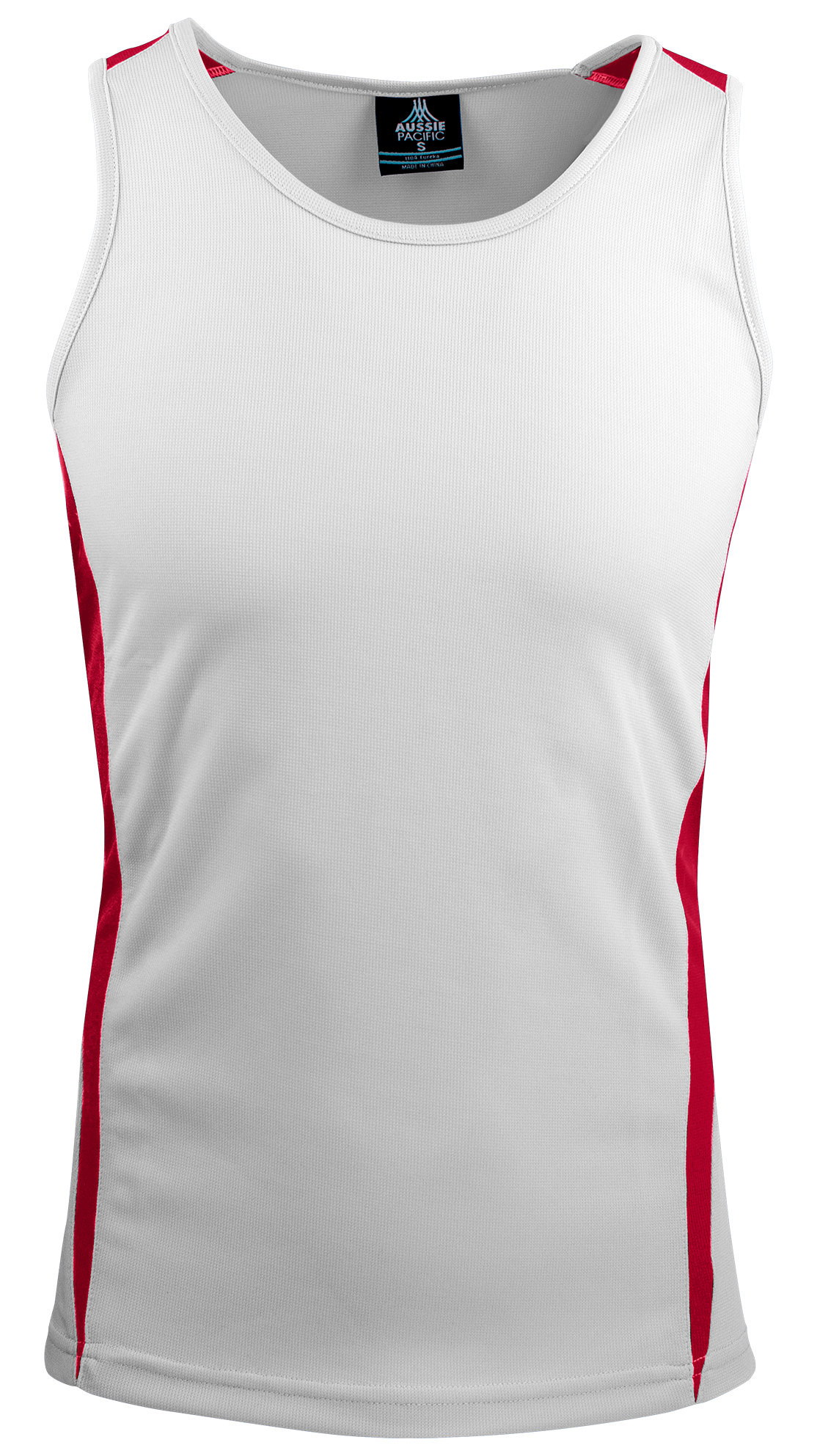EUREKA MENS SINGLETS - WHITE/RED