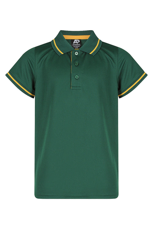 COTTESLOE KIDS POLOS - BOTTLE/GOLD