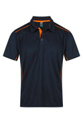 KURANDA MENS POLOS - NAVY/FLURO ORANGE