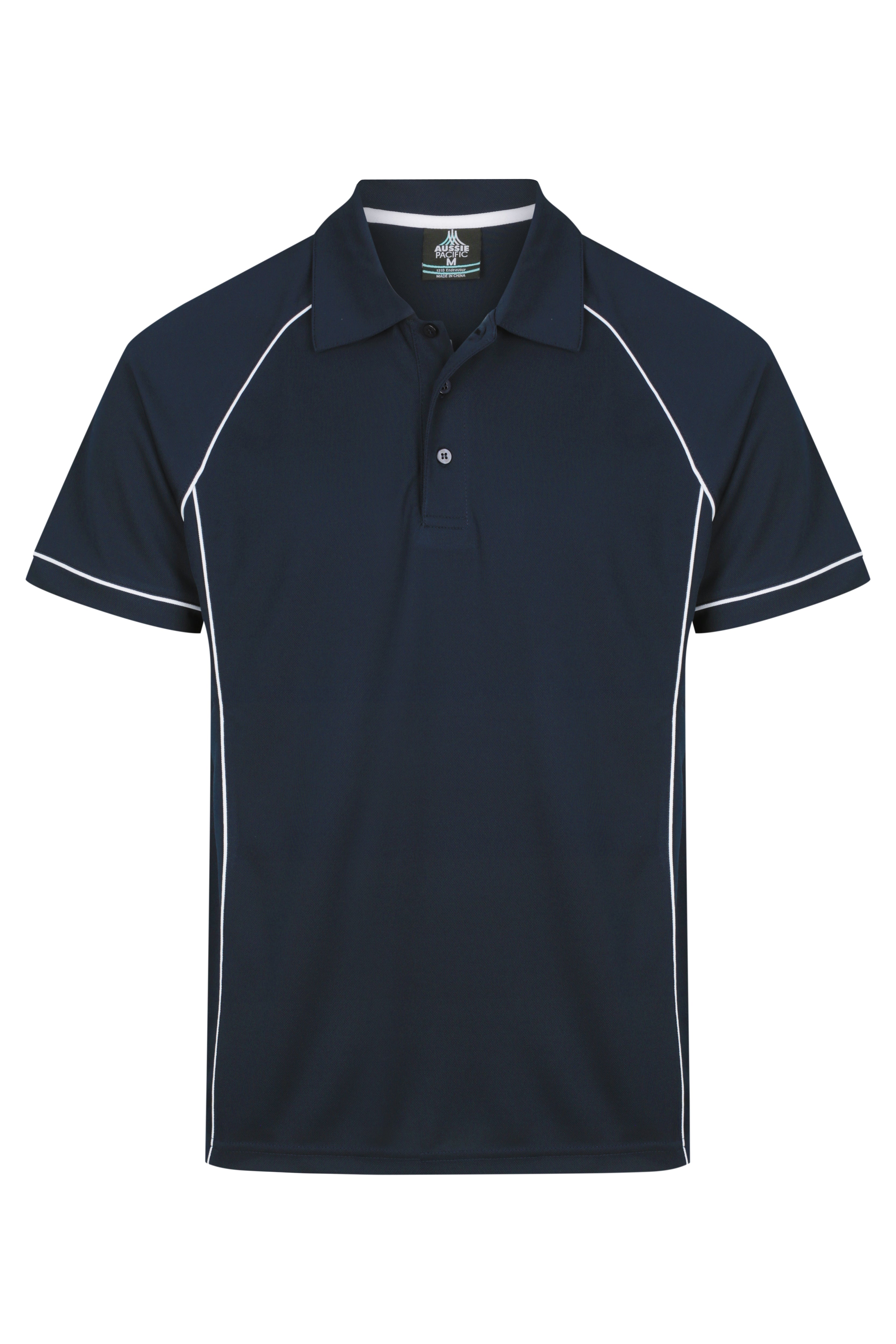 ENDEAVOUR MENS POLOS - NAVY/WHITE