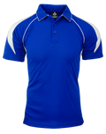 PREMIER MENS POLOS - ROYAL/WHITE