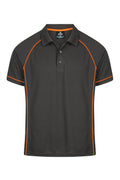 ENDEAVOUR MENS POLOS - SLATE/ORANGE