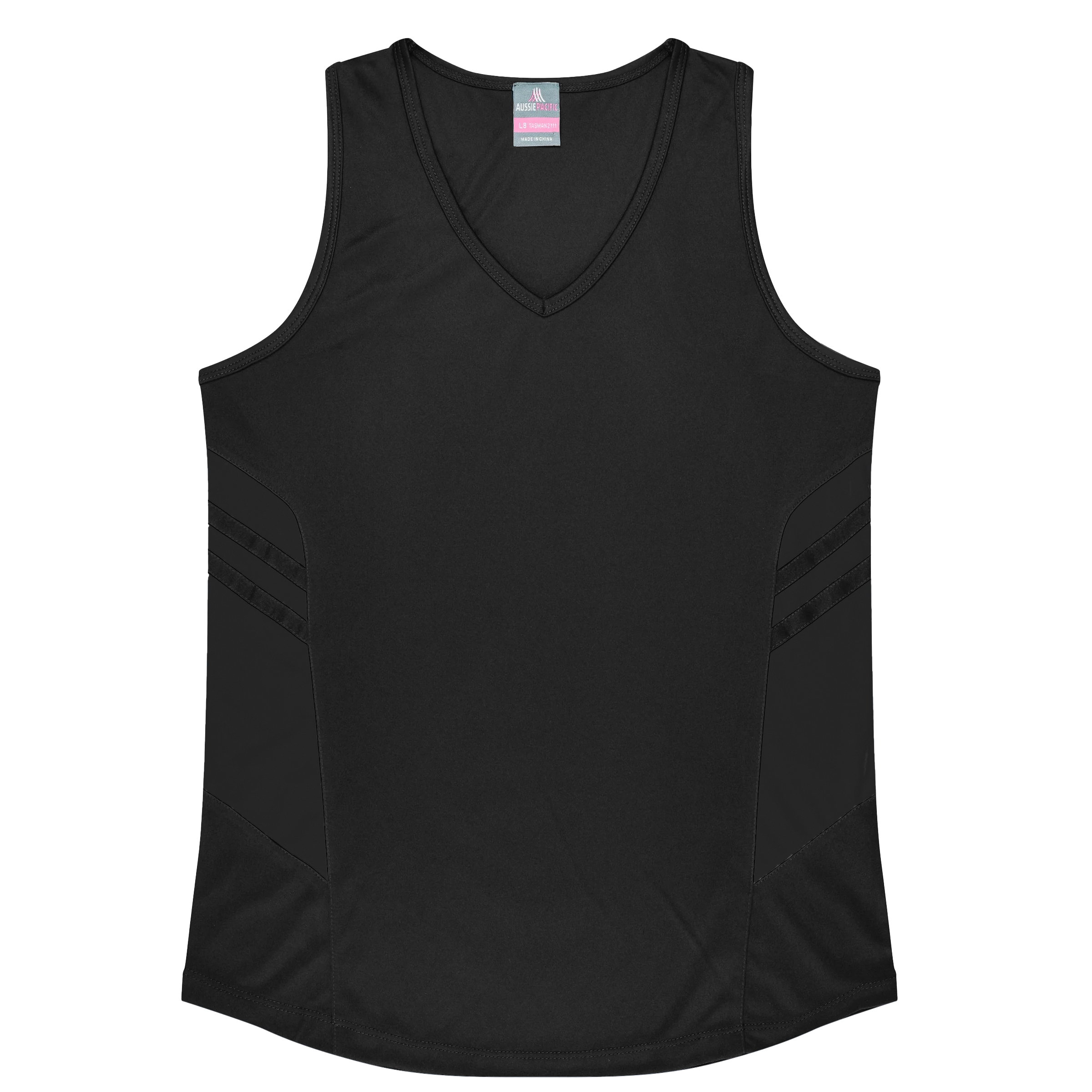 TASMAN LADY SINGLETS - BLACK