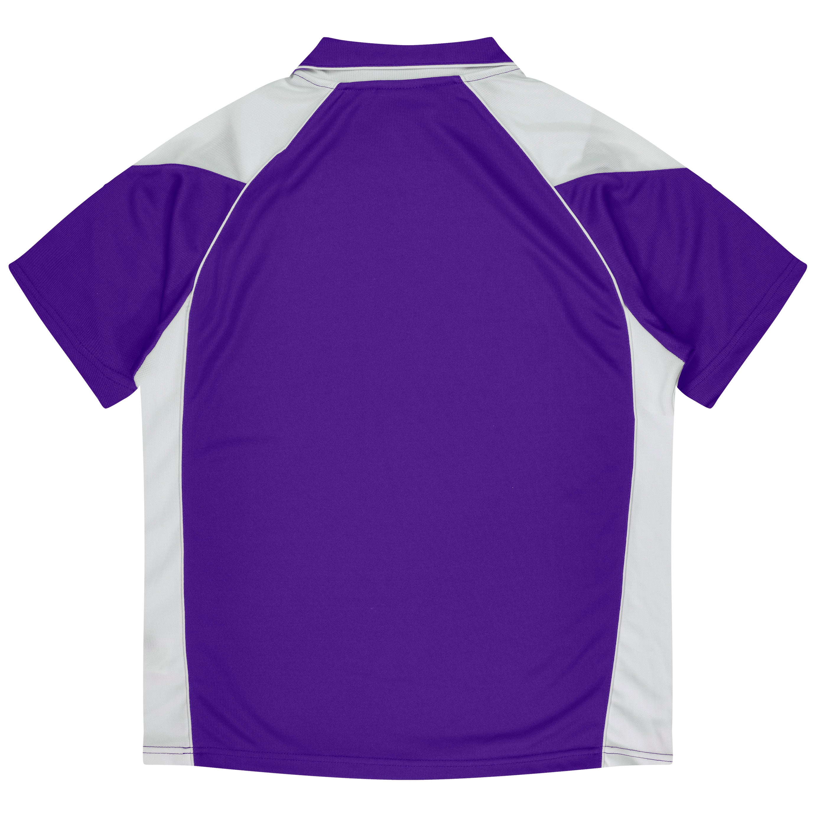 PREMIER KIDS POLOS - PURPLE/WHITE