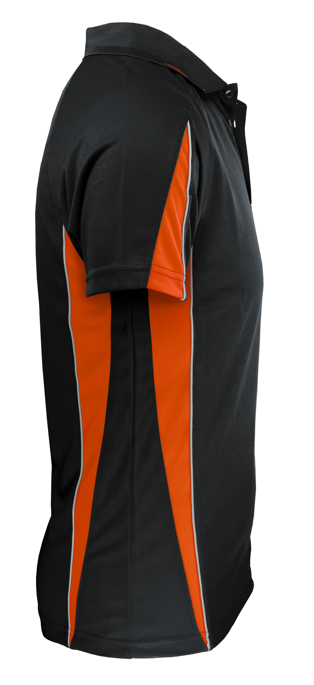 EUREKA MENS POLOS - BLACK/ORANGE