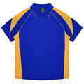 PREMIER KIDS POLOS - ROYAL/GOLD