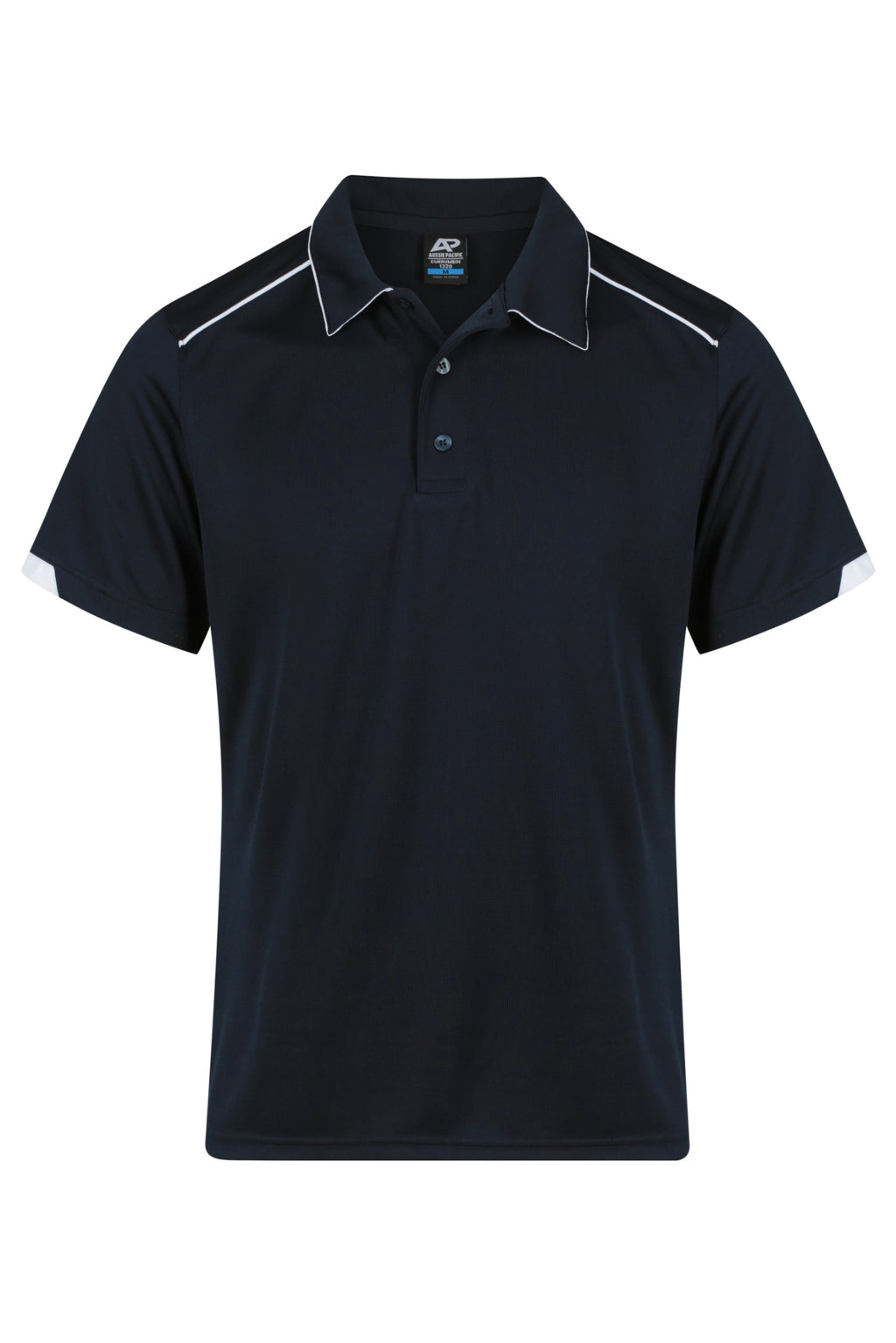 CURRUMBIN MENS POLOS - NAVY/WHITE