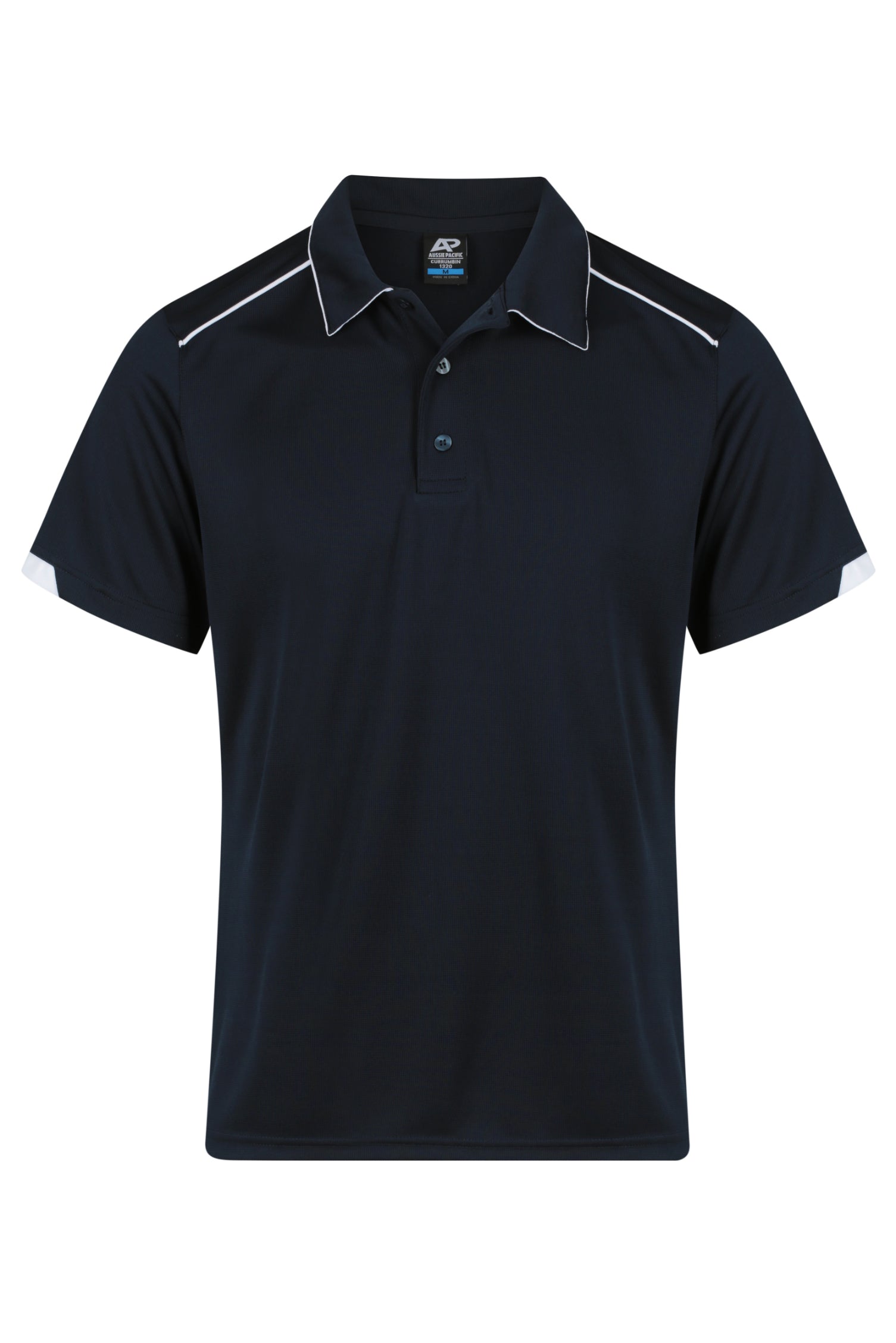 CURRUMBIN MENS POLOS - NAVY/WHITE