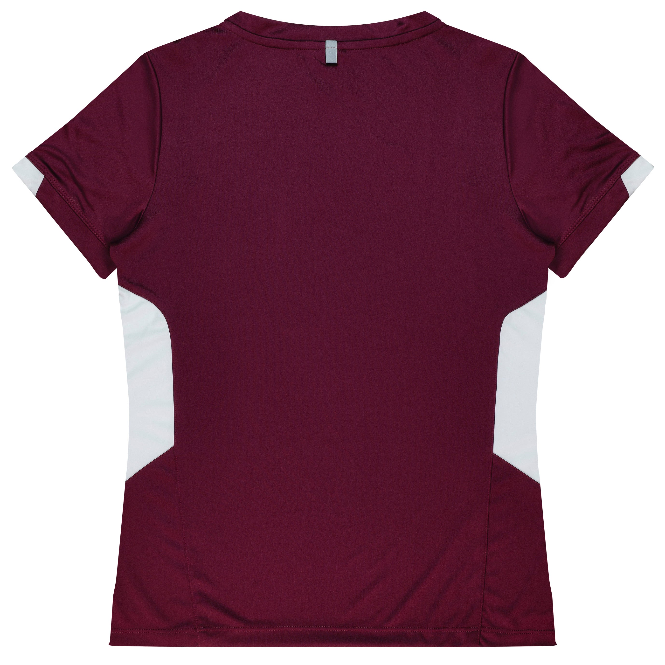 TASMAN LADY TEES - MAROON/WHITE