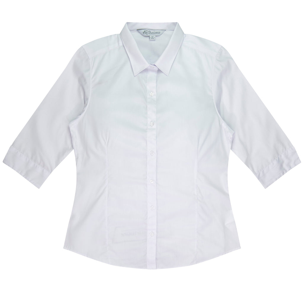 KINGSWOOD LADY SHIRT 3/4 SLEEVE - WHITE