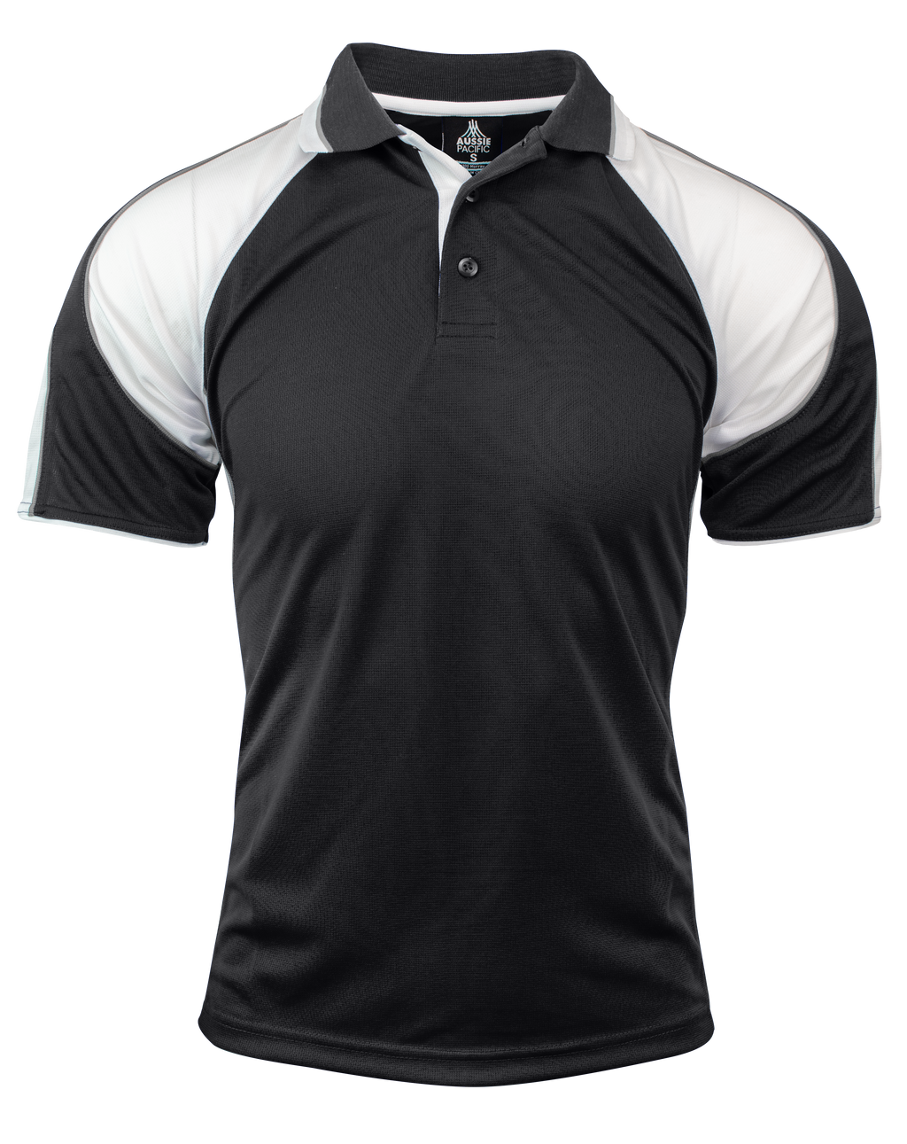 MURRAY MENS POLOS - BLACK/WHITE
