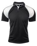 MURRAY MENS POLOS - BLACK/WHITE