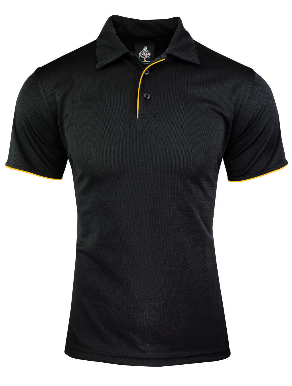 YARRA MENS POLOS - BLACK/GOLD