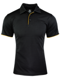 YARRA MENS POLOS - BLACK/GOLD