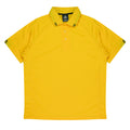 FLINDERS MENS POLOS - CANARY/BLACK