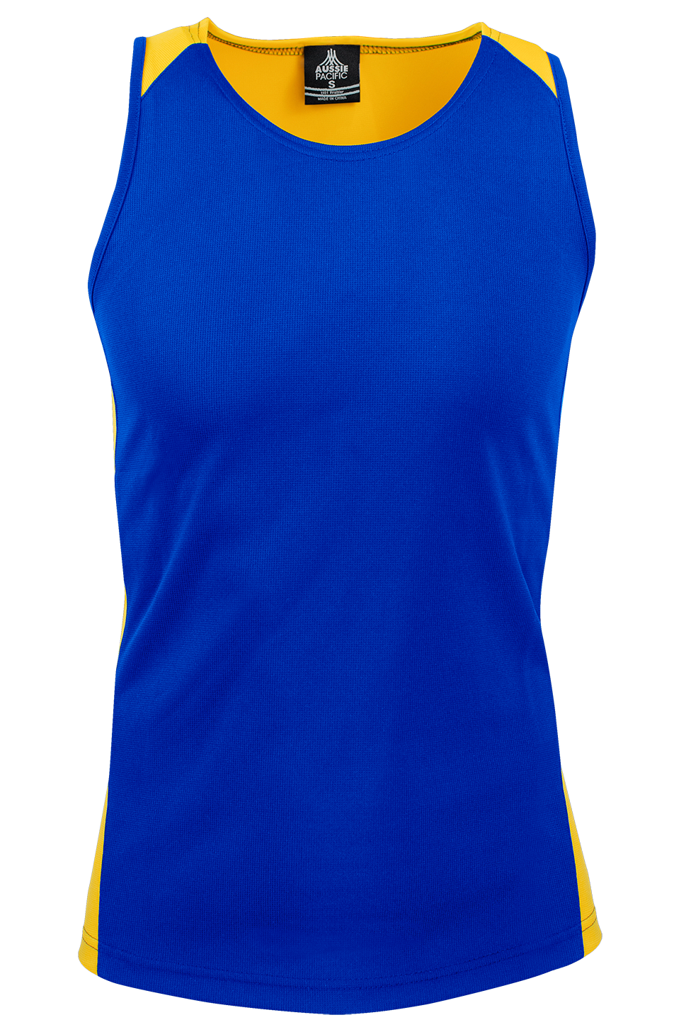 PREMIER MENS SINGLETS - ROYAL/GOLD