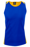 PREMIER MENS SINGLETS - ROYAL/GOLD