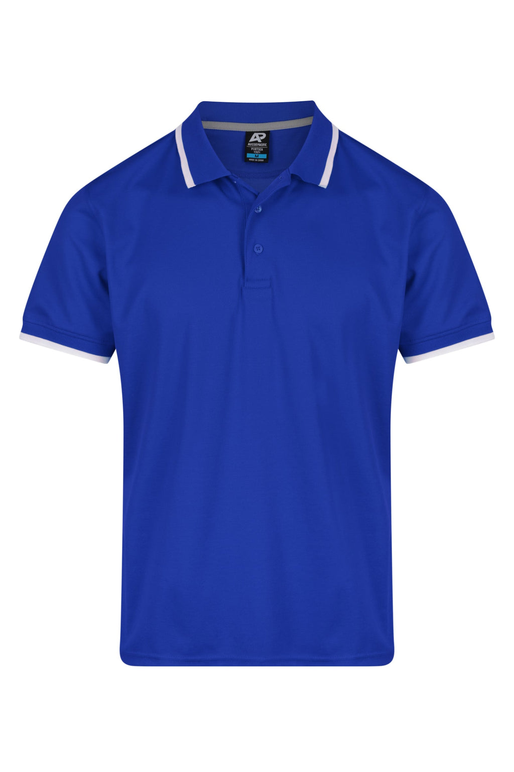 PORTSEA MENS POLOS - ROYAL/WHITE