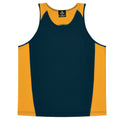 PREMIER KIDS SINGLETS - NAVY/GOLD