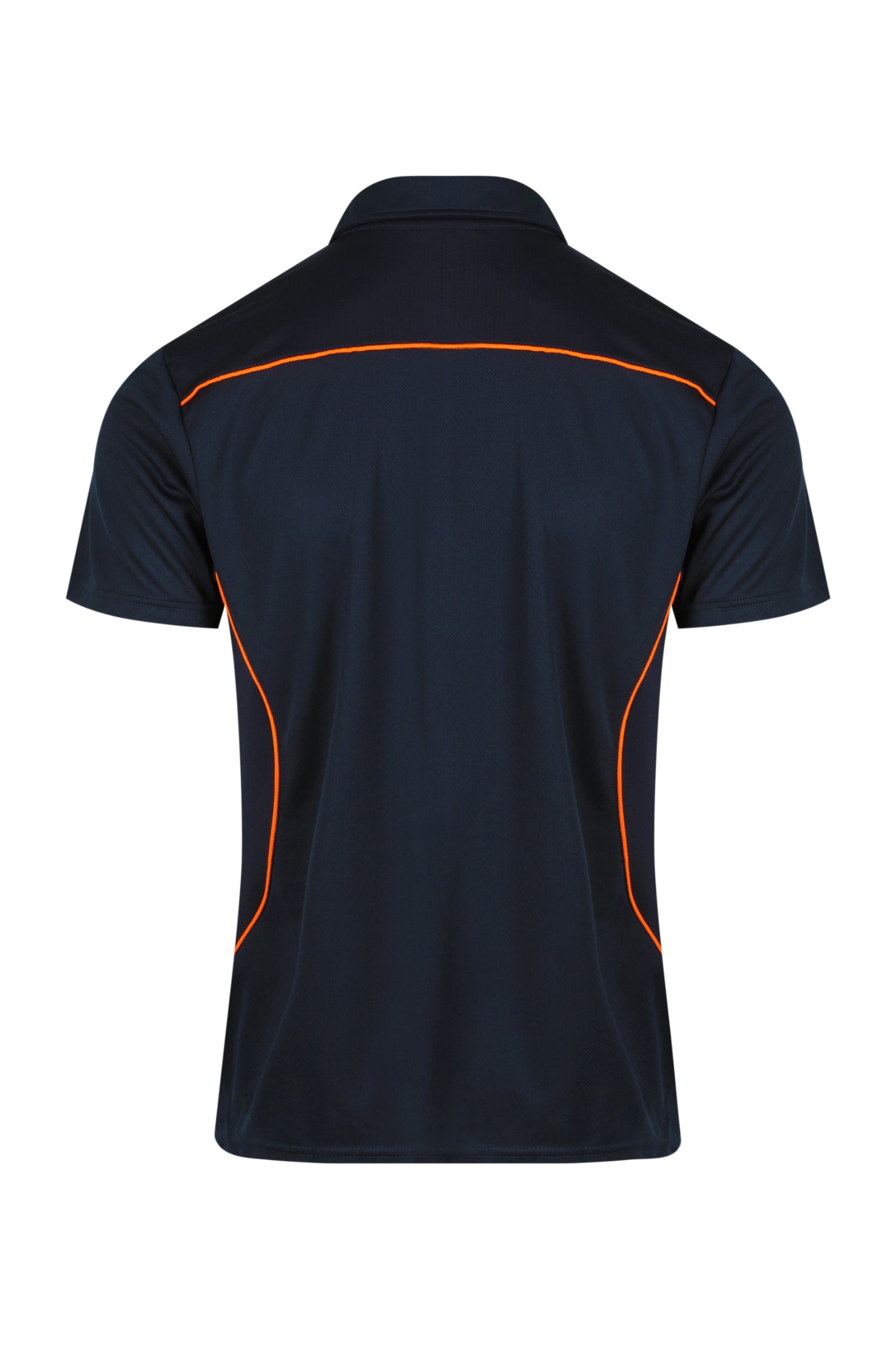 KURANDA MENS POLOS - NAVY/FLURO ORANGE