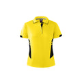 TASMAN LADY POLOS - NEON YELLOW/BLACK