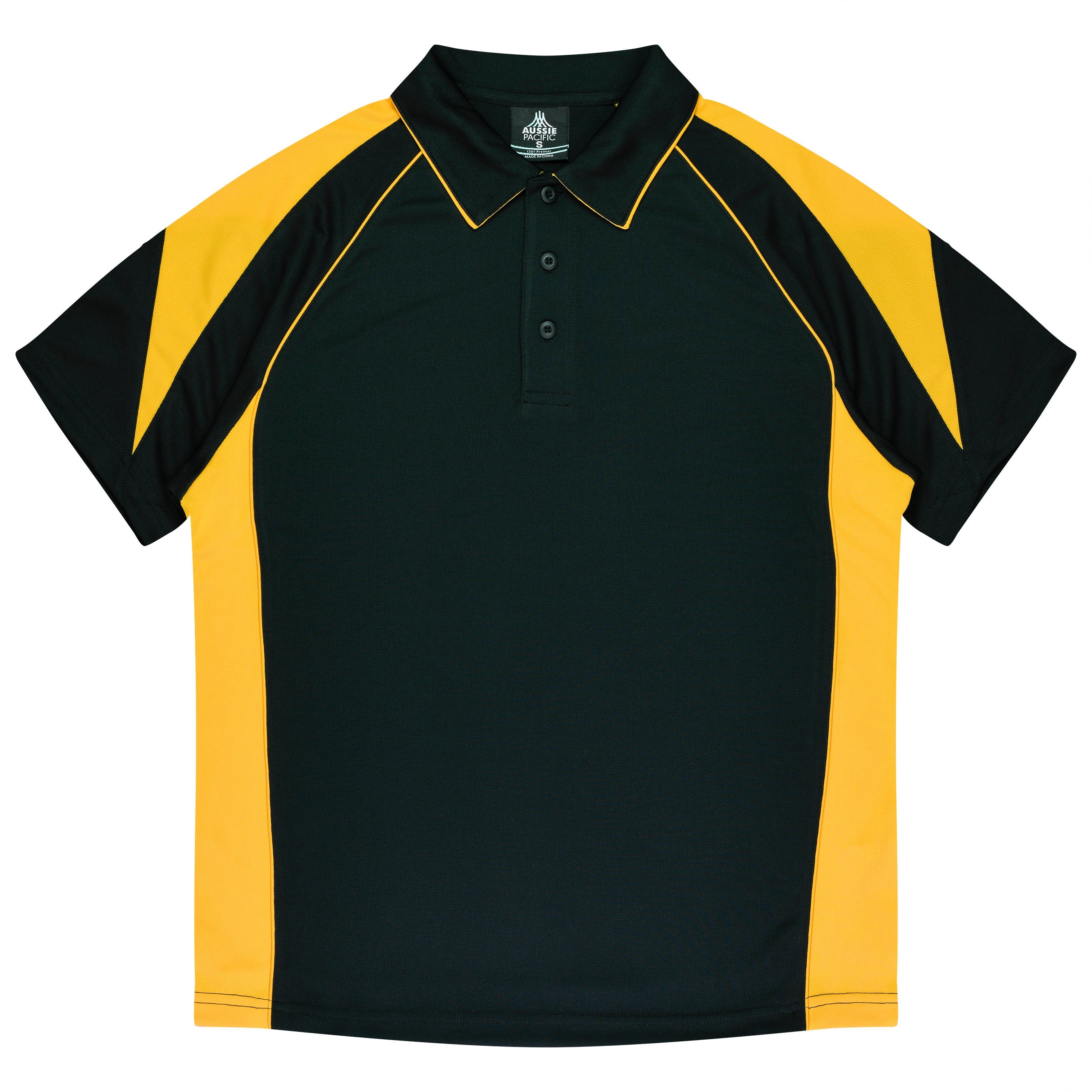 PREMIER KIDS POLOS - BLACK/GOLD