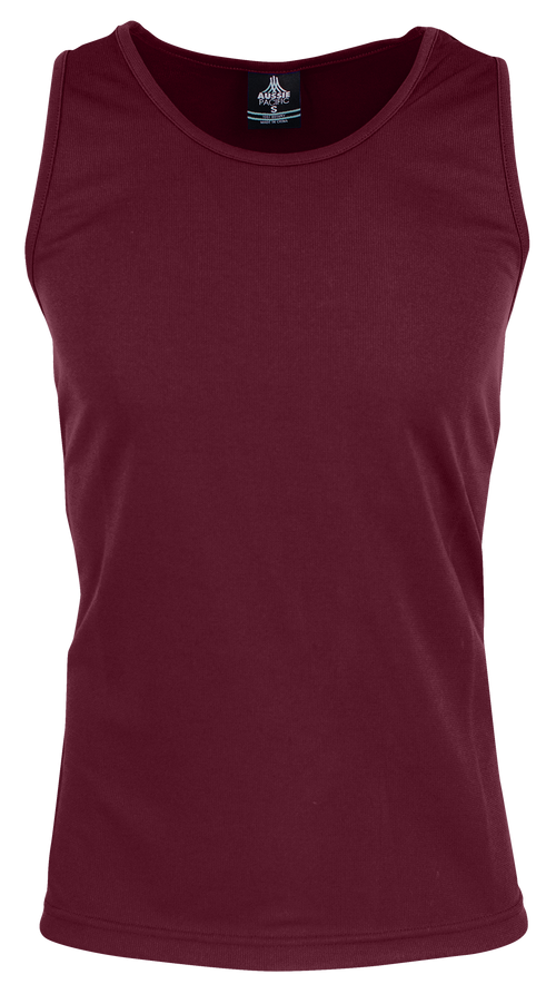 BOTANY MENS SINGLETS - MAROON