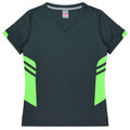 TASMAN LADY TEES - SLATE/NEON GREEN