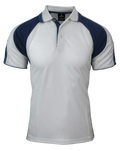 MURRAY MENS POLOS - WHITE/NAVY