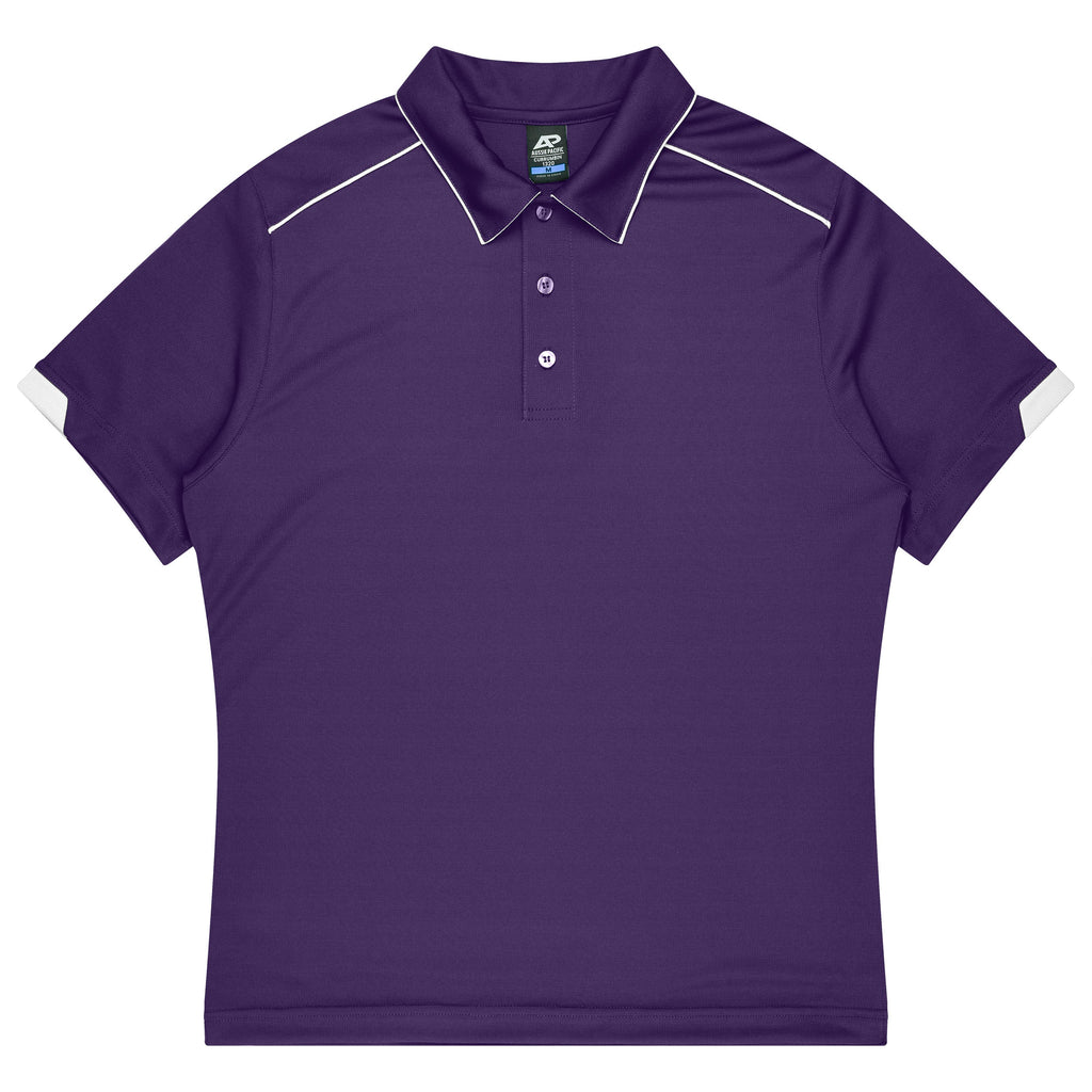 CURRUMBIN KIDS POLOS - PURPLE/WHITE