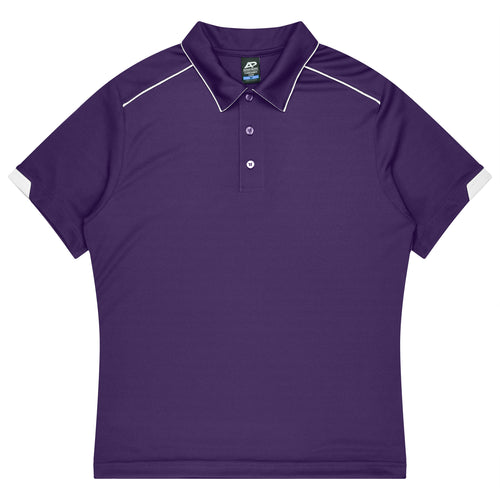CURRUMBIN KIDS POLOS - PURPLE/WHITE