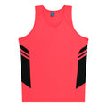 TASMAN KIDS SINGLETS - NEON PINK/BLACK