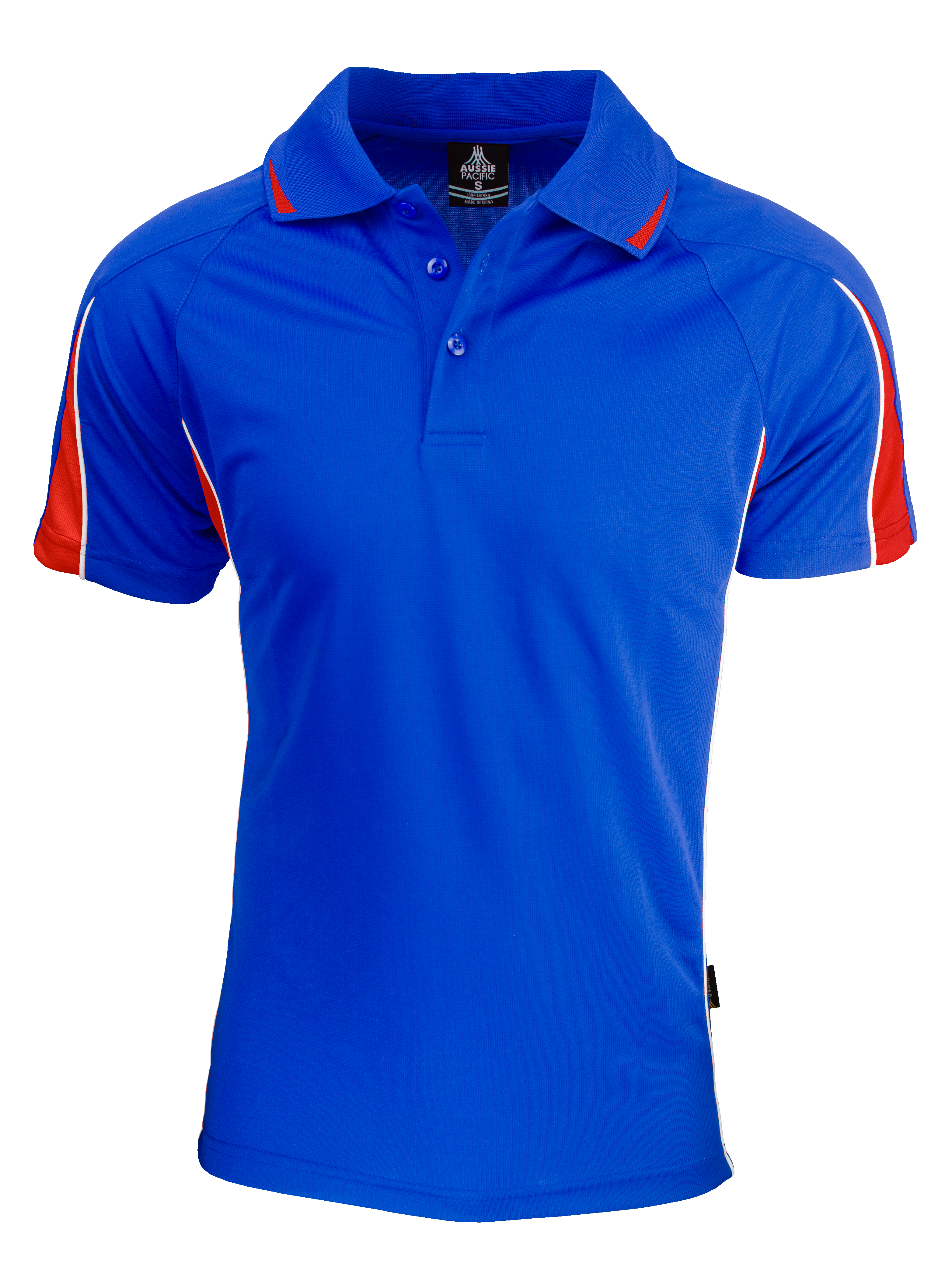 EUREKA MENS POLOS - ROYAL/RED