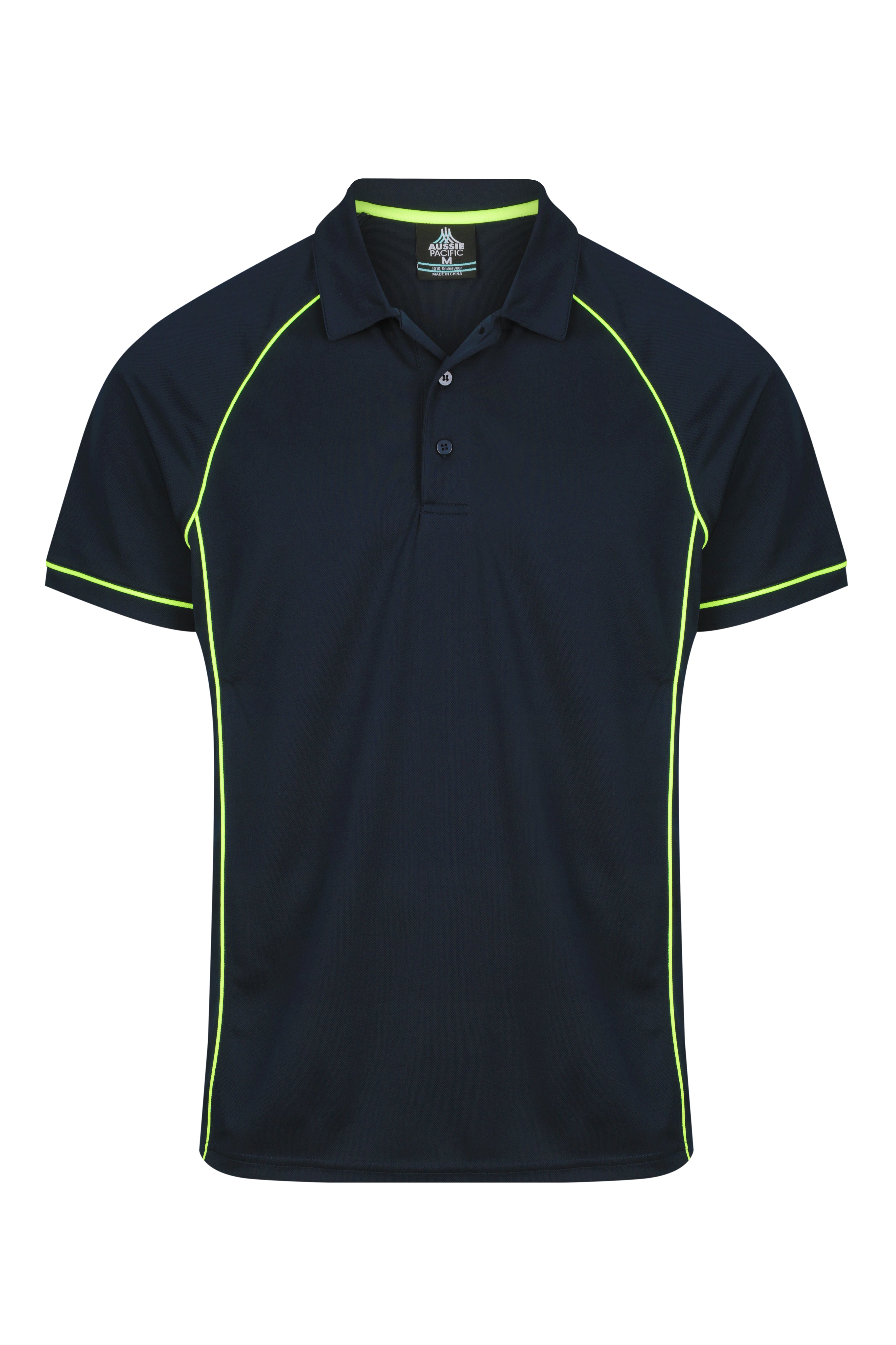 ENDEAVOUR MENS POLOS - NAVY/GREEN