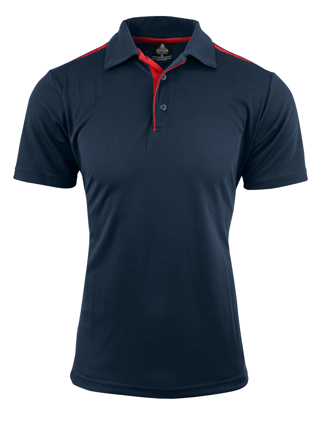 PATERSON MENS POLOS - NAVY/RED