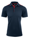 PATERSON MENS POLOS - NAVY/RED
