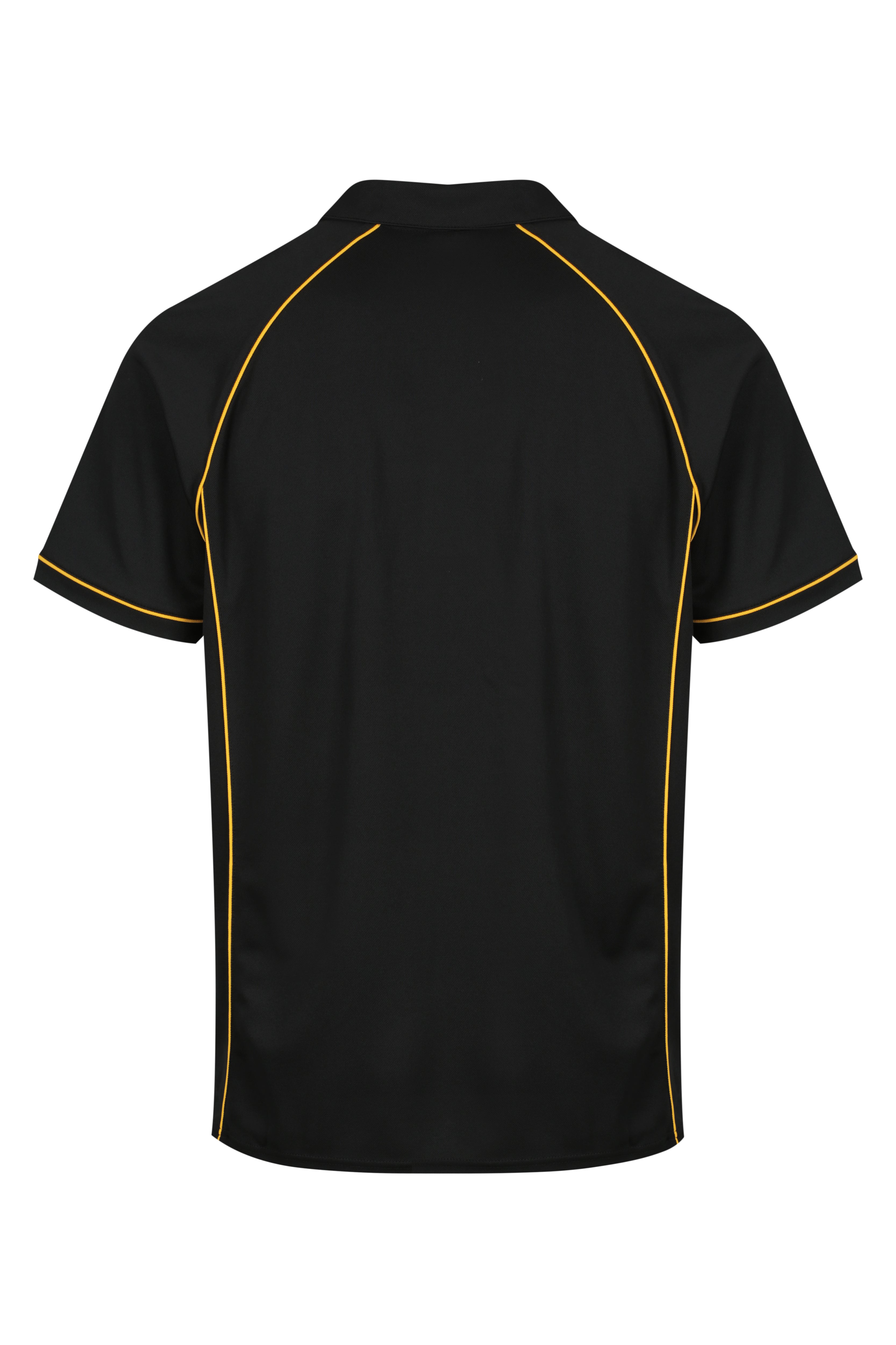 ENDEAVOUR MENS POLOS - BLACK/GOLD