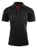 PATERSON MENS POLOS - BLACK/RED