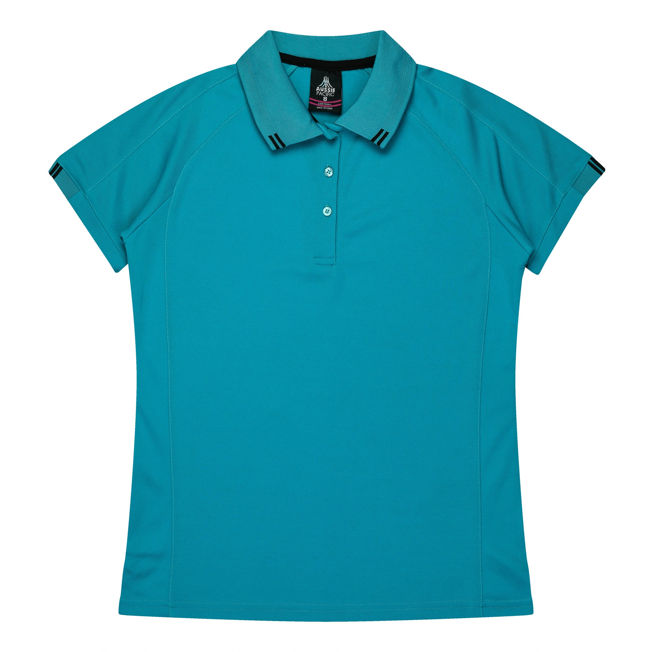 FLINDERS LADY POLOS - TEAL/BLACK