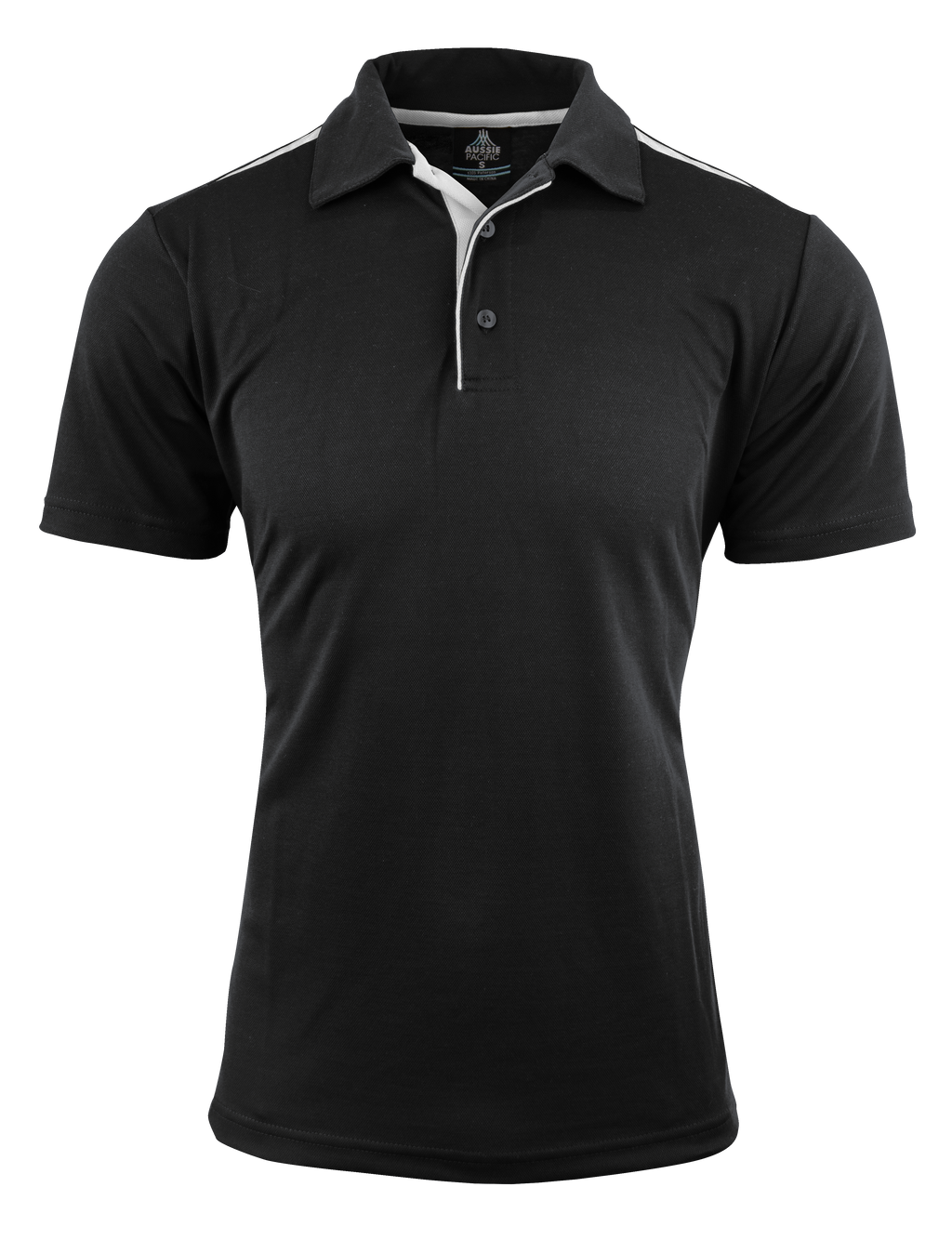 PATERSON MENS POLOS - BLACK/WHITE
