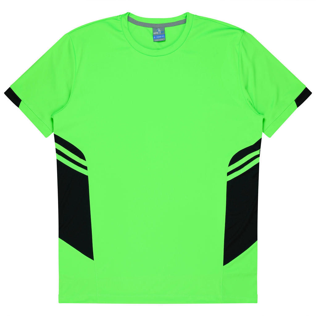 TASMAN KIDS TEES - NEON GREEN/BLACK