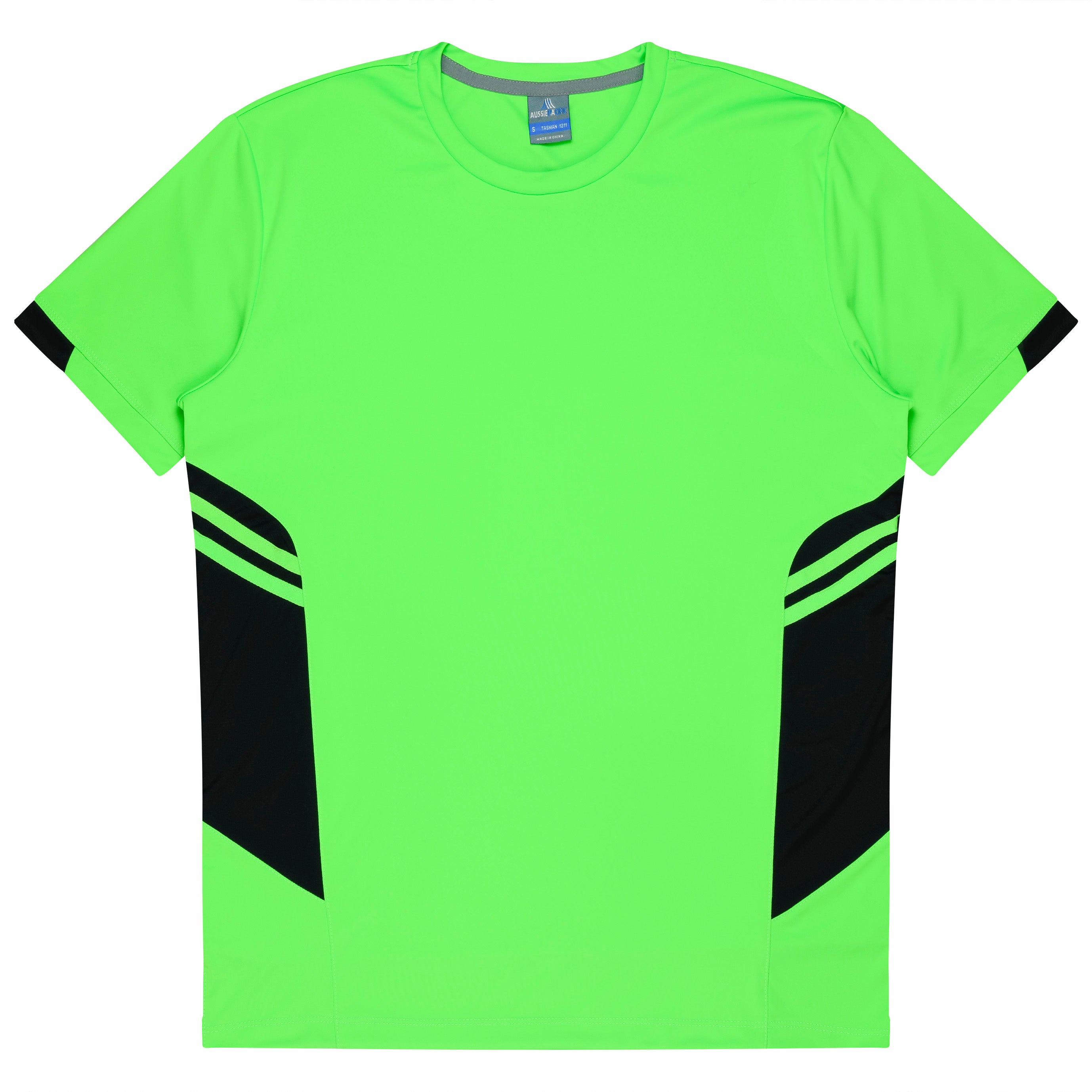 TASMAN KIDS TEES - NEON GREEN/BLACK