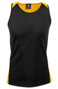 PREMIER MENS SINGLETS - BLACK/GOLD