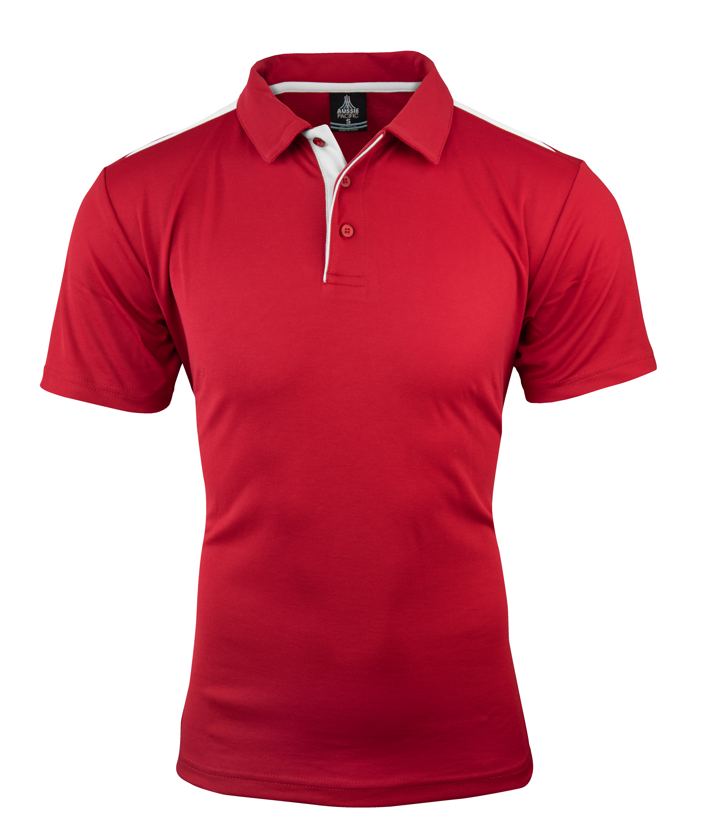 PATERSON MENS POLOS - RED/WHITE