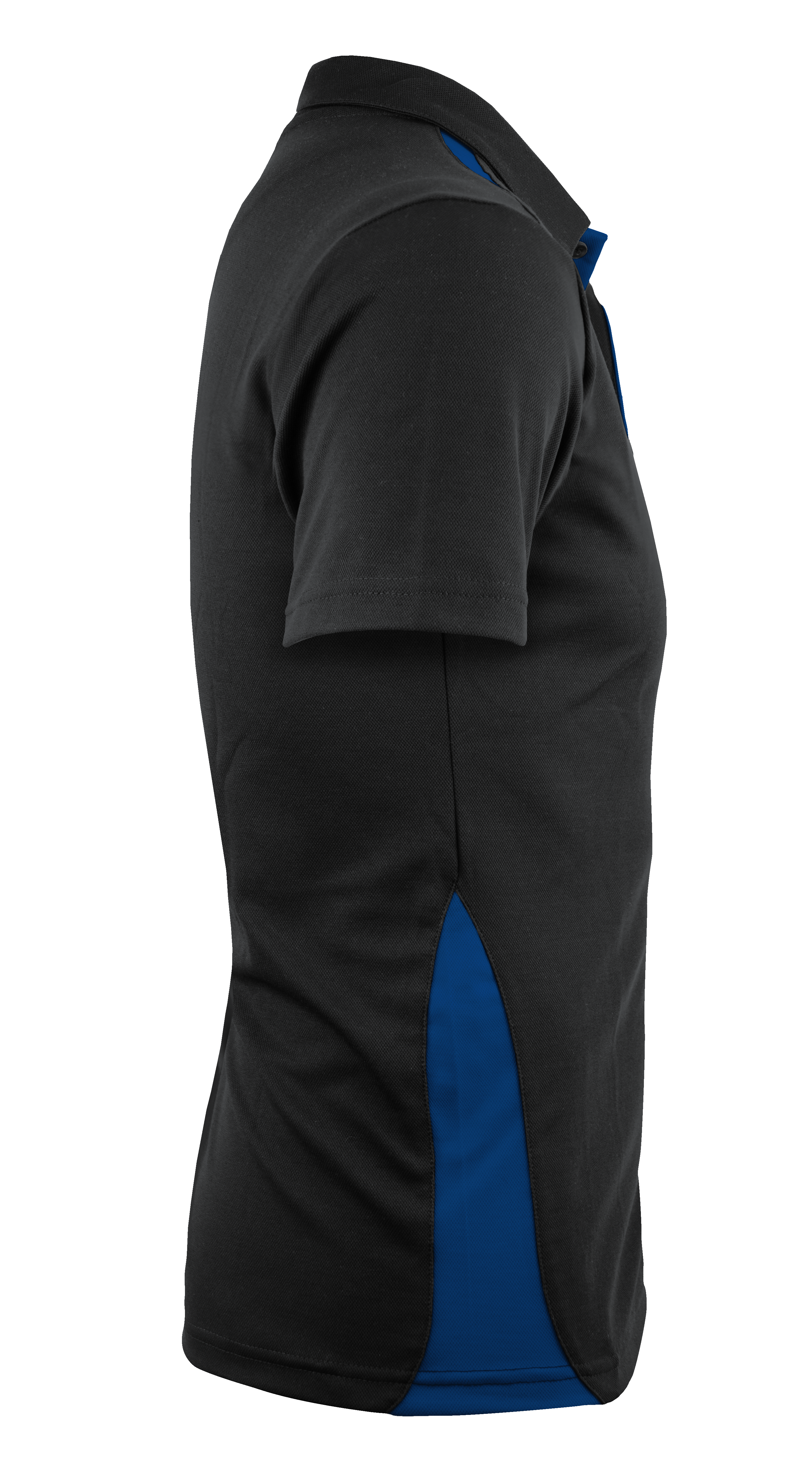 PATERSON MENS POLOS - BLACK/ROYAL