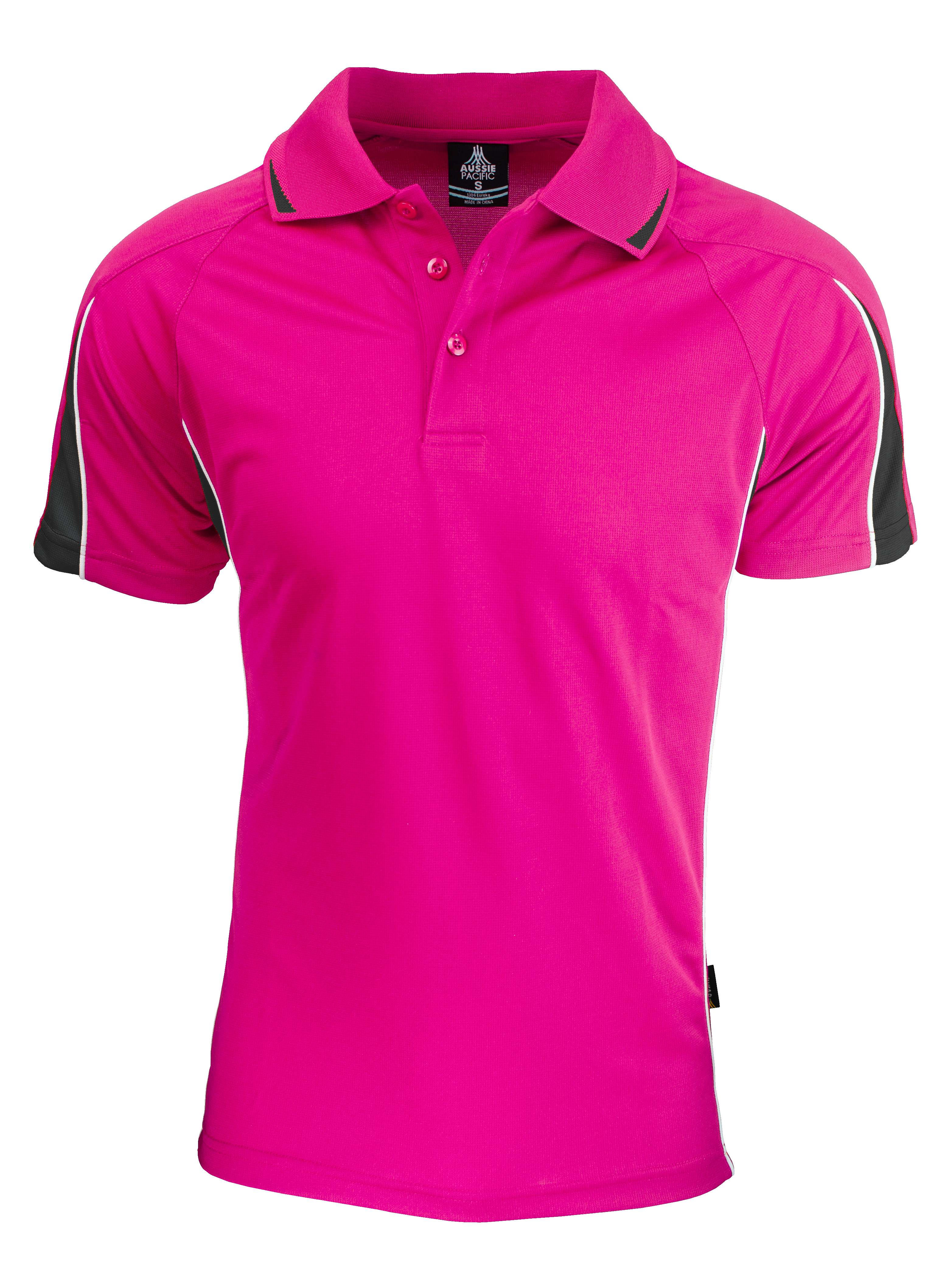 EUREKA MENS POLOS - PINK/BLACK