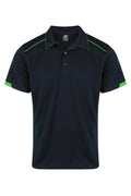 CURRUMBIN MENS POLOS - NAVY/KAWA GREEN
