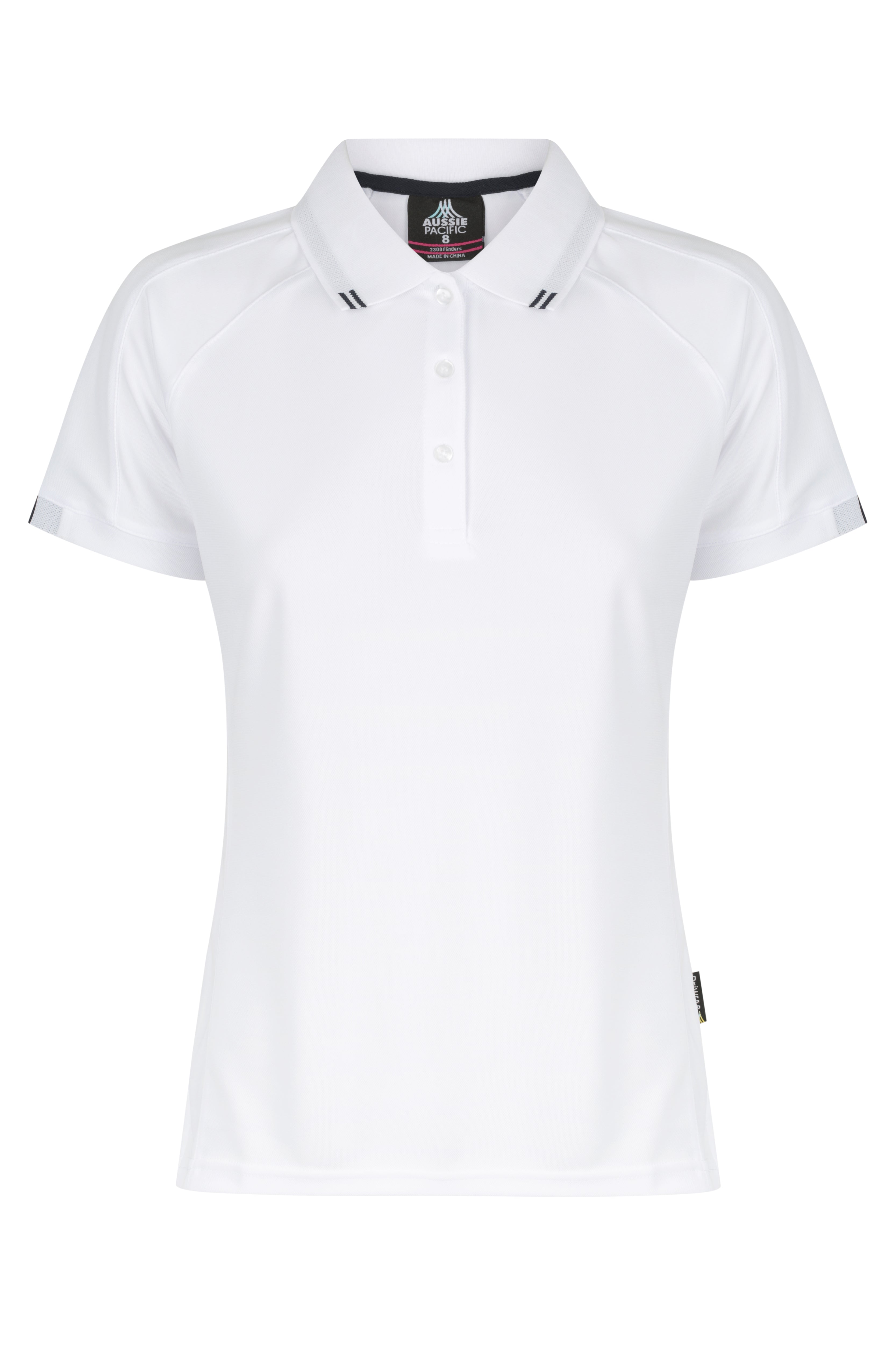 FLINDERS LADY POLOS - WHITE/NAVY